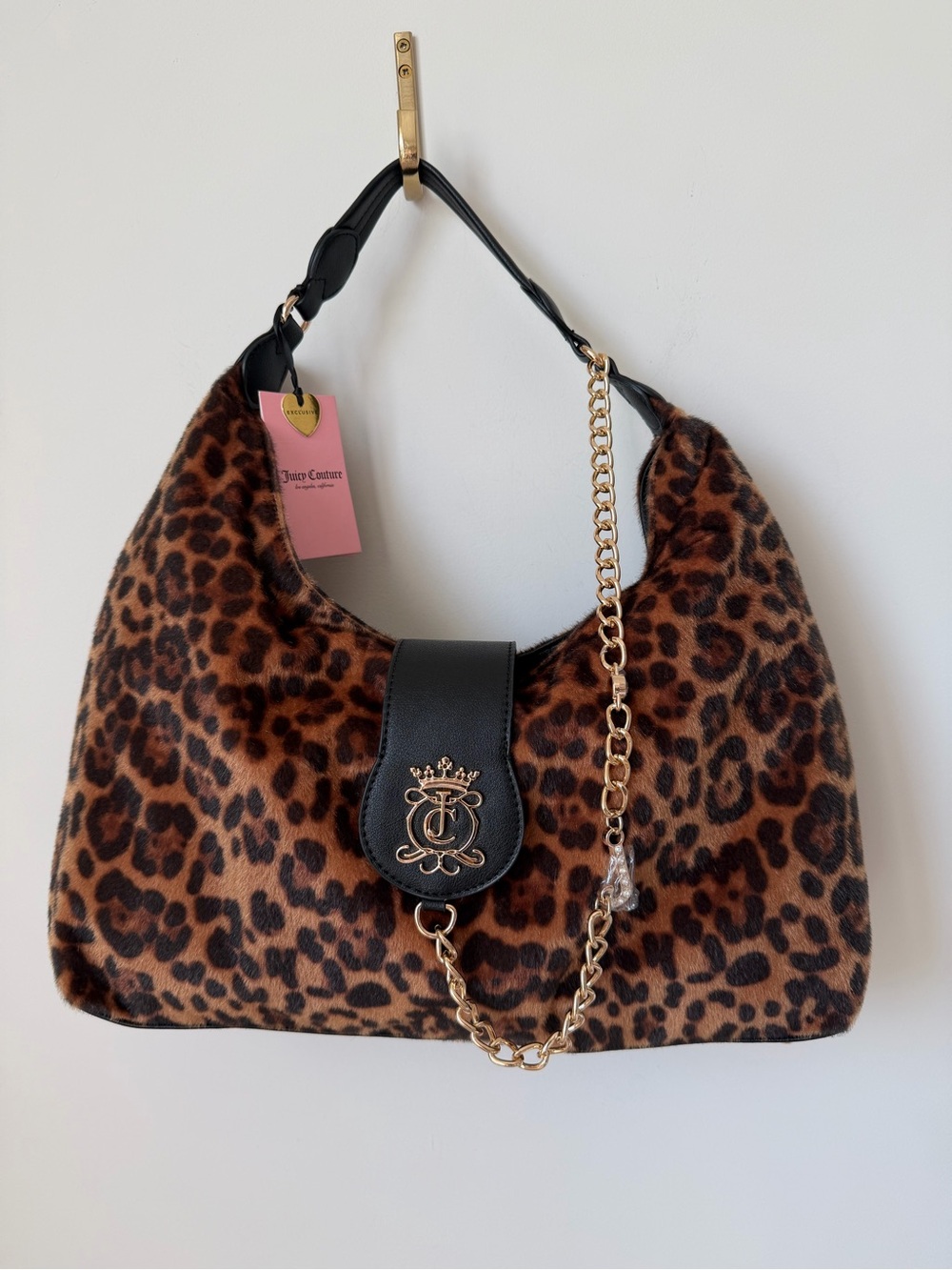 Juicy Couture Leopard Royal crest hobo bag